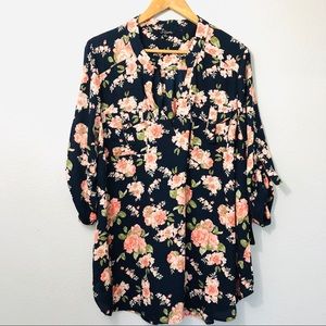 J for Justify floral popover top plus size 2X  NWT